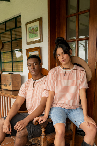 CAMISETA BOXY- RAYAS